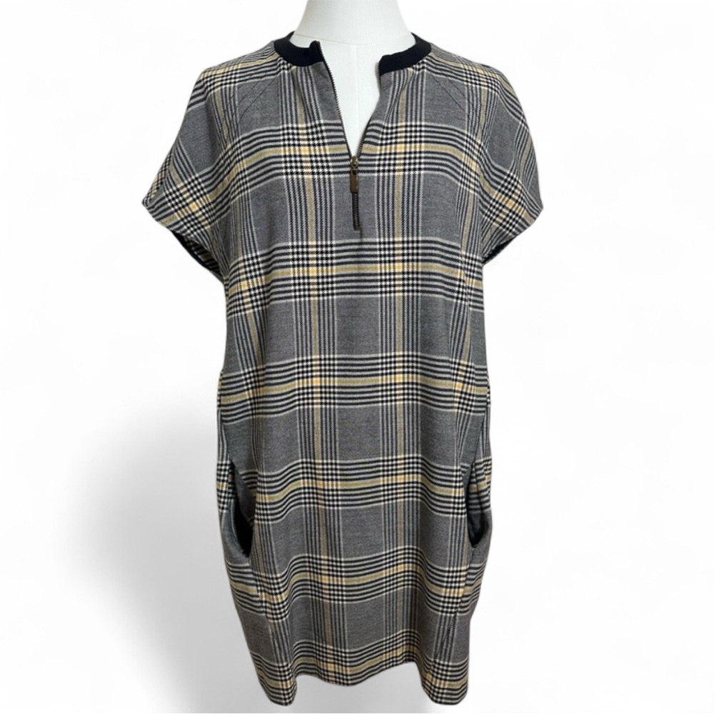 Zara Plaid Boxy Oversized Corporate Goth Dress – Size Medium